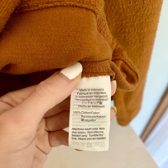 MADEWELL Texture & Thread Wrap Top in Burnt Orange SMALL - Picture 4 of 6